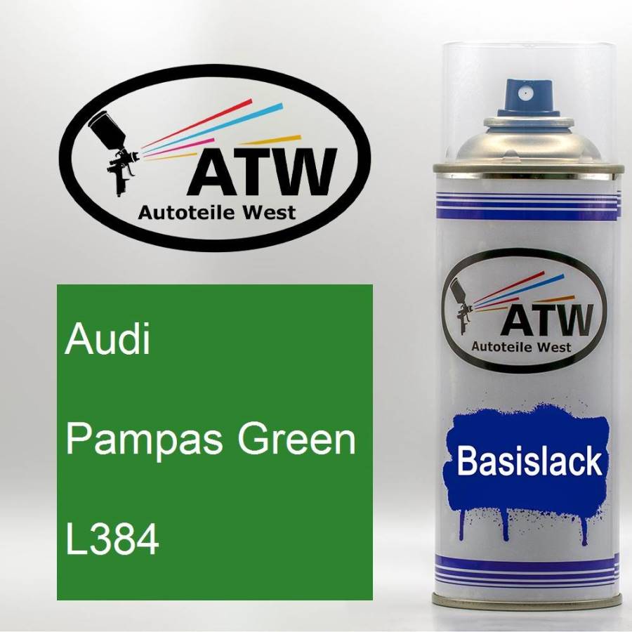 Audi, Pampas Green, L384: 400ml Sprühdose, von ATW Autoteile West.